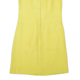 Womens Day Dress Yellow Sleeveless Knee Length M
