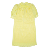 Womens Day Dress Yellow Short Sleeve Knee Length L
