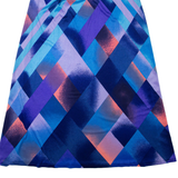 Womens Shift Dress Blue Geometric Sleeveless Knee Length XL