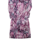 Womens Shirt Dress Pink Crazy Pattern Long Sleeve Knee Length M