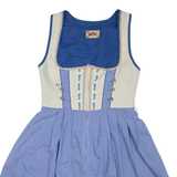Womens Day Dress Blue Gingham Sleeveless Short M
