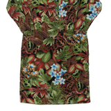 Womens Day Dress Green Floral Long Sleeve Knee Length L