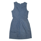 Womens Day Dress Grey Floral Sleeveless Short M