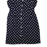 Womens Day Dress Black Spotted Sleeveless Knee Length XL