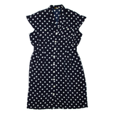 Womens Day Dress Black Spotted Sleeveless Knee Length XL
