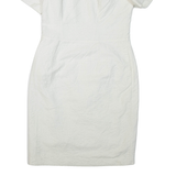 HUGO BOSS Womens Day Dress White Short Sleeve Short UK 10