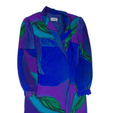 MODIANA Womens Day Dress Blue Long Sleeve Midi L