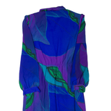 MODIANA Womens Day Dress Blue Long Sleeve Midi L