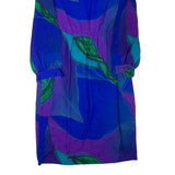 MODIANA Womens Day Dress Blue Long Sleeve Midi L