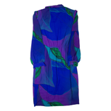 MODIANA Womens Day Dress Blue Long Sleeve Midi L