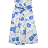 FINK MODELL Womens Day Dress White Floral Sleeveless Knee Length S