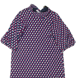 PHASE EIGHT Womens Day Dress Blue Geometric Short Sleeve Knee Length UK 12