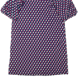 PHASE EIGHT Womens Day Dress Blue Geometric Short Sleeve Knee Length UK 12