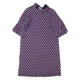 PHASE EIGHT Womens Day Dress Blue Geometric Short Sleeve Knee Length UK 12