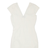 KAREN MILLEN Womens Pencil Dress Cream Viscose Sleeveless Short S