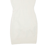 KAREN MILLEN Womens Pencil Dress Cream Viscose Sleeveless Short S