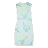JOULES Womens Day Dress Blue Viscose Floral Sleeveless Knee Length UK 8