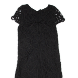 PHASE EIGHT Womens Day Dress Black Viscose Short Sleeve Knee Length L