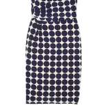 PHASE EIGHT Womens Pencil Dress Blue Spotted Sleeveless Knee Length M