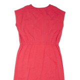 JOULES Womens Day Dress Red Short Sleeve Knee Length UK 16