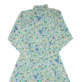 Womens Day Dress Beige Floral Long Sleeve Midi M