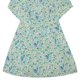 Womens Day Dress Beige Floral Long Sleeve Midi M