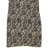 MICHAEL KORS Womens Shift Dress Black Silk Floral Short Sleeve Short L