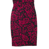 PHASE EIGHT Lined Womens Pencil Dress Red Floral Sleeveless Knee Length M