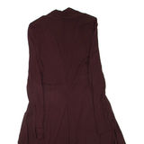 L.K. BENNETT Womens Day Dress Brown Viscose Long Sleeve Midi M