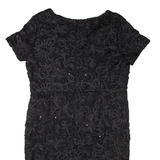 PHASE EIGHT Womens Day Dress Black Short Sleeve Knee Length XL