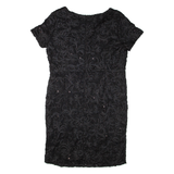 PHASE EIGHT Womens Day Dress Black Short Sleeve Knee Length XL