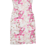PHASE EIGHT Womens Bodycon Dress White Floral Sleeveless Midi S