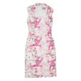 PHASE EIGHT Womens Bodycon Dress White Floral Sleeveless Midi S