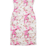 PHASE EIGHT Womens Bodycon Dress White Floral Sleeveless Midi S