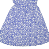 BODEN Womens Day Dress Blue Floral Short Sleeve Knee Length UK 8