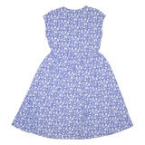 BODEN Womens Day Dress Blue Floral Short Sleeve Knee Length UK 8