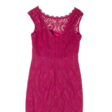 MONSOON Womens Pencil Dress Pink Viscose Sleeveless Knee Length UK 8