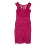 MONSOON Womens Pencil Dress Pink Viscose Sleeveless Knee Length UK 8