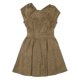 TED BAKER Womens Mini Dress Brown Sleeveless Short M