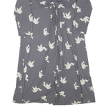 PHASE EIGHT Womens Day Dress Grey Viscose Long Sleeve Knee Length L