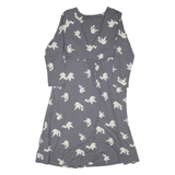 PHASE EIGHT Womens Day Dress Grey Viscose Long Sleeve Knee Length L