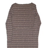 BODEN Womens Day Dress Brown Viscose Striped Long Sleeve Knee Length UK 14