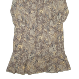 MINT VELVET Womens Day Dress Brown Animal Print Long Sleeve Long 2XL