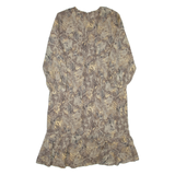MINT VELVET Womens Day Dress Brown Animal Print Long Sleeve Long 2XL