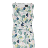 PHASE EIGHT Womens Day Dress White Floral Sleeveless Knee Length UK 10