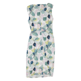 PHASE EIGHT Womens Day Dress White Floral Sleeveless Knee Length UK 10