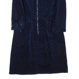 JOULES Womens Day Dress Blue Spotted Long Sleeve Short UK 10