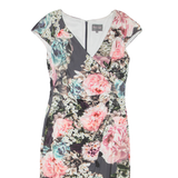 PHASE EIGHT Womens Pencil Dress Black Viscose Floral Sleeveless Knee Length M