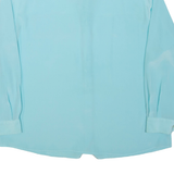 Womens Plain Shirt Blue 3/4 Sleeve L