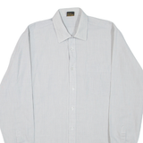 MASTER STYLE Mens Shirt Grey Striped Long Sleeve M